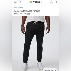 Vuori Men’s Ponto Performance Pant